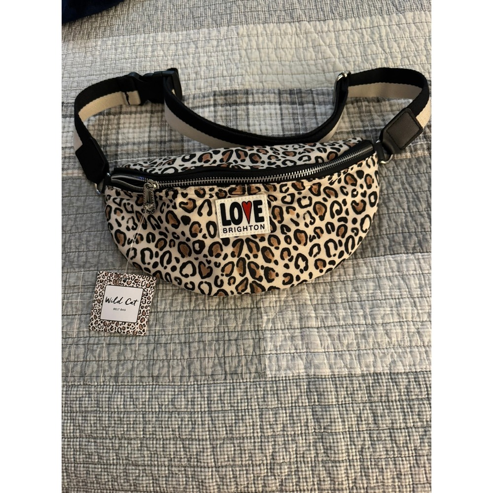 Brighton Wild Cat Belt Bag Leopard Print Waist Pack Fanny Pack NWT